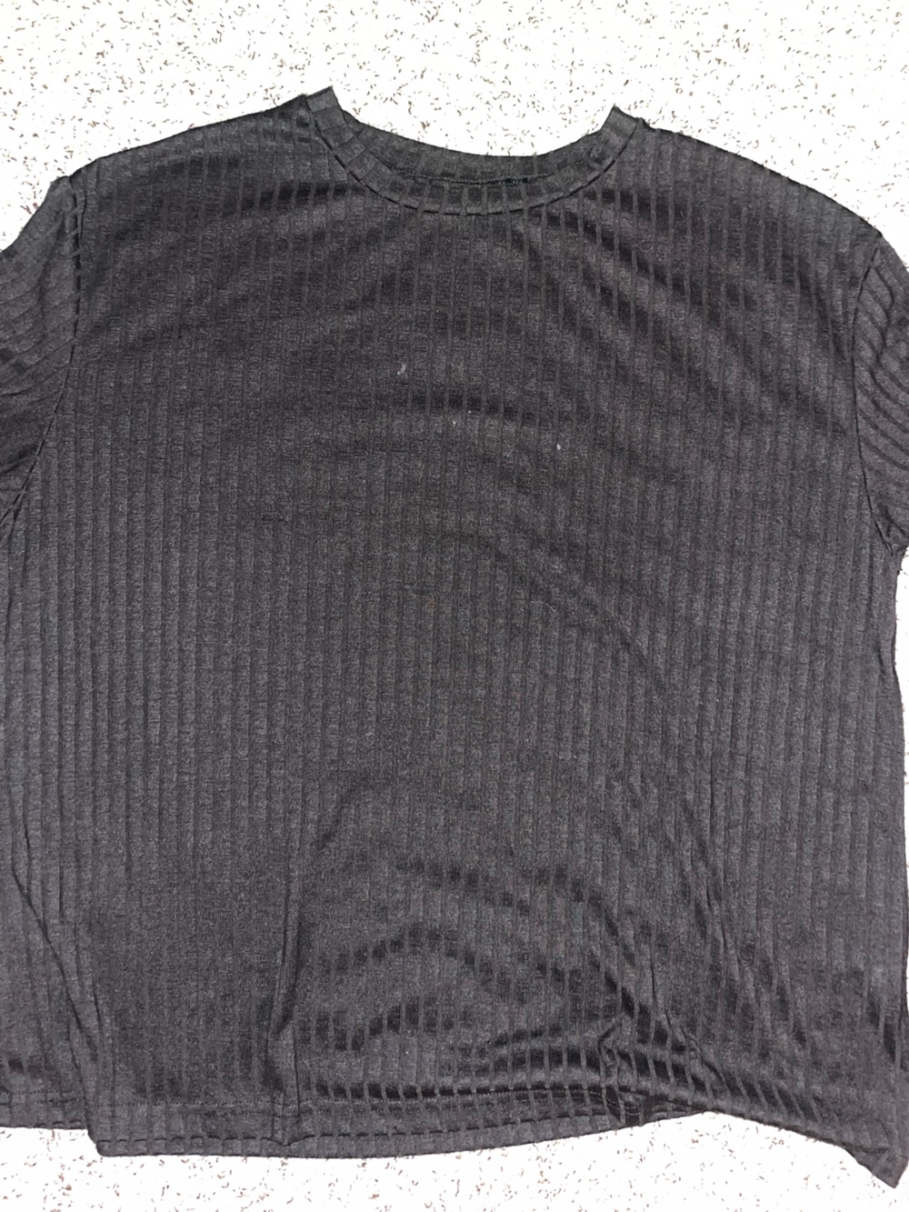 SHEIN Curve Black Ribbed Top 1XL